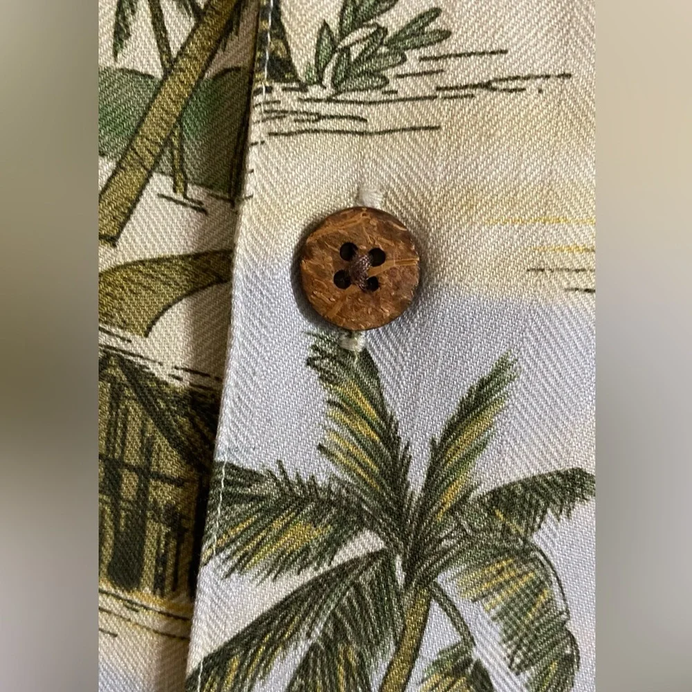 Banana cabana men’s large 100% silk button up Hawaiian shirt new never worn - Picture 4 of 6
